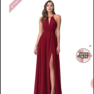 Maroon Auzazie bridesmaid/prom dress. Like-new, worn only once